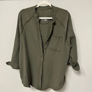 Aerie gauze cotton oversized top.